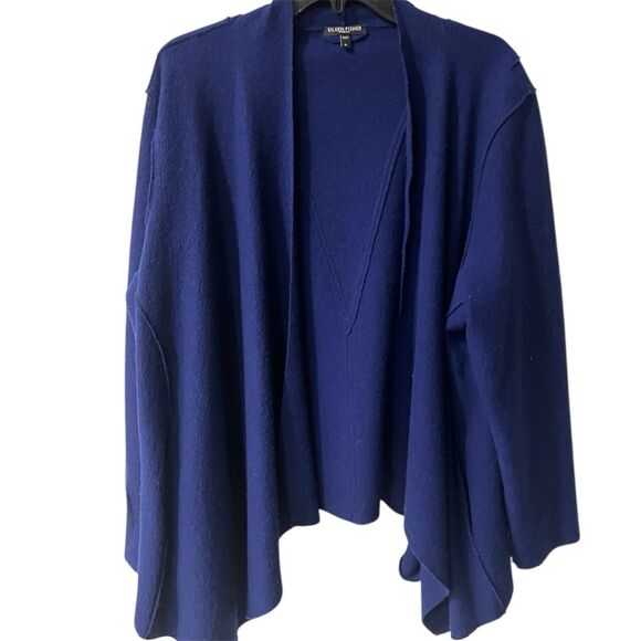 Eileen Fisher Cardigan Sweater Womens Plus 1X Merino Wool Open Front Capsule - Picture 1 of 7